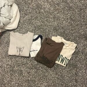 Brandy Melville bundle of 4 baby tees